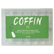 韓國 B.Lab 柔軟棺材型美甲片 120p, 透明, 1個