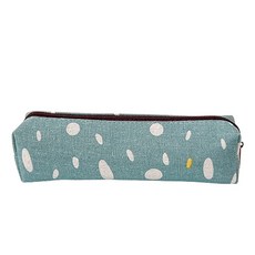 MoonGom文創 感性簡約布質筆袋, 1個, 天藍色