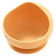 mommy's table 幼兒用 Pengyami 矽膠吸盤碗, 1個, 奶油黃