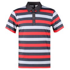 마스터베어 럭스골프 남성용 엘라핏 스트라이프 반팔 골프셔츠 MS4M401