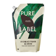 PURE LABEL 純素伯爵茶香廚房洗潔精補充包, 1個, 1L