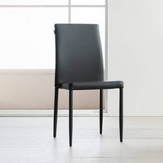 리바트 드레싱 가죽 식탁의자, 다크그레이, 1개