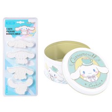 CHEFMADE 學廚 三麗鷗大耳狗喜拿餅乾模具4件組 + 馬口鐵盒套組, 白色, 1套
