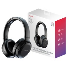 아이리버 노이즈 캔슬링 무선 헤드셋, 블랙, IBH-NC500