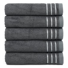 CLAUMAN 竹纖維毛巾 150g 竹纖維紗, 深灰色, 5個