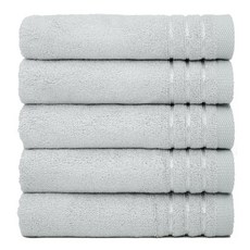 CLAUMAN 竹纖維毛巾 150g 竹纖維紗, 淺灰色, 5個