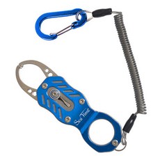 Sea Time 鋁製8字型小型釣魚魚嘴夾 BL004, 藍色, 1個