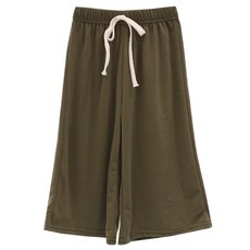 Playmall 兒童涼感透氣腰部抽繩鬆緊帶直筒寬褲