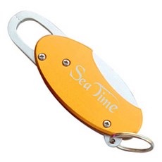 Sea Time 鋁製D型握把小型魚嘴夾 BL003, 1個, 黃色