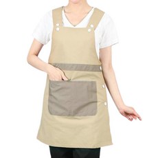 SF패션 단추 오버롤 앞치마 M sfmp05, 1개, 베이지