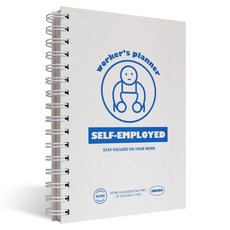 indigo Wokers自營業者日記本 工作的人2 6個月 永恆型, 1個, 藍色