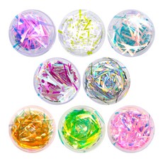 Jello Jello 極光霓虹鐳射玻璃碎片貼膜 8款套組, 混色, 1套