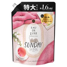 Lenor 蘭諾 日本原裝進口 EAU DE LUXE 衣物柔軟精 週日慵懶早晨補充包, 600ml, 1袋