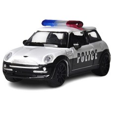 MOTOR MAX 1:43 Mini Cooper 警察巡邏車 Free Wheel 79488, 混合色, 1個