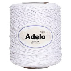 Yarna Adela 編织線 500g, 701 白色, 1個