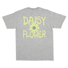 에어플레인 통기성 데이지플라워 오버핏 반팔 옆트임 티셔츠