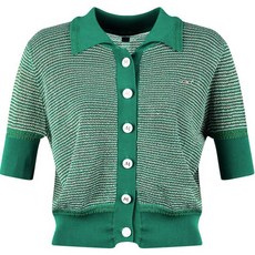 luxgolf 430高爾夫 女款 亮面五分袖針織開襟衫 LB4M702W