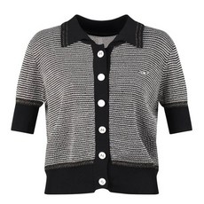 럭스골프 430골프 여성용 샤이닝 5부 반팔 니트 가디건 LB4M702W