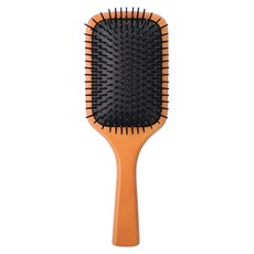 gloss&glow 便捷木質方形氣墊梳, 棕色, 1支