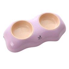 딩동펫 반려동물 프라이 더블볼 2구 식기, 퍼플, 1개