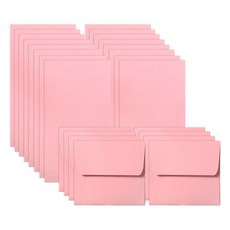 미니 레인보우 파스텔 편지지 16p + 봉투 8p 세트, 스위트핑크, 1세트