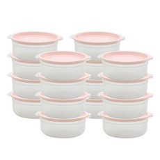 KAZT 微波保鮮盒 600ml, 粉色, 16個