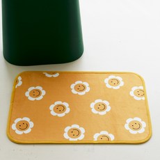 inroom Happy Smile 浴室廚房腳踏墊, 黃色