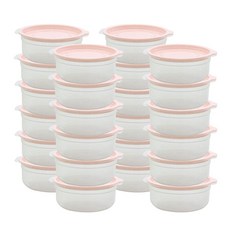 가쯔 심플쿡 냉동밥 전자레인지 용기 인디핑크, 24개, 600ml