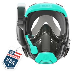 SEAVIEW180 Wildhorn V3 側頂式浮潛面罩, 海沫綠