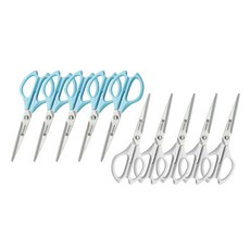 WHASHIN 737 雙手可用剪刀 2款 x 5入 組, 1套, 白色, 藍色