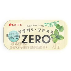 LOTTE 樂天 ZERO Zero無糖薄荷糖, 28g, 6盒