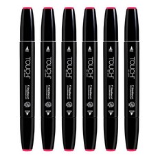 신한화구 터치 트윈마카 VIVID RED 4, 1색, 6개