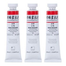 신한화구 전문가 한국화 Tube 홍매 319 6p, 20ml, 1색