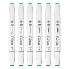 신한화구 터치 트윈 브러쉬마카 MINT GREEN 56, G56 민트그린, 6개