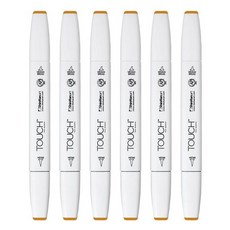 신한화구 터치 트윈 브러쉬마카 YELLOW OCHRE 101, 1색, 6개