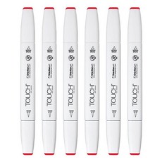 신한화구 터치 트윈 브러쉬마카 GERANIUM 15, 1색, 6개