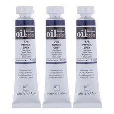 신한화구 전문가 유화물감 3개입, 50ml, 778번 페인스 그레이