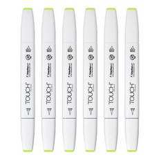 신한화구 터치 트윈 브러쉬마카 FLUORESCENT GREEN 124, 1색, 6개