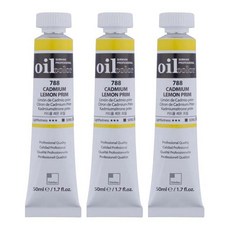 신한화구 전문가 유화물감 3개입, 50ml, 788번 카드뮴 레몬 프림