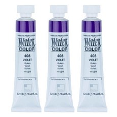 신한화구 전문가 수채화 Tube 바이올렛 408 6p, 12ml, 1색