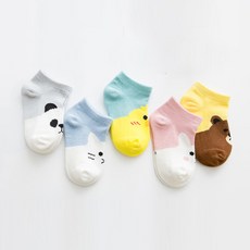 Hararoy 幼兒動物五兄弟襪子5雙組