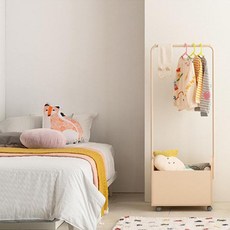 리바트 아동용 이동형 행거 꼼므 방문설치, 베이지