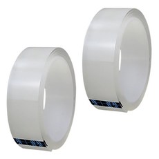 JOJO 無痕超強力矽膠雙面膠帶 2mm x 1m, 單一顏色, 2個