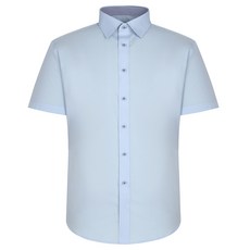 CAMEMBERT 男士防皺修身短袖襯衫 S006