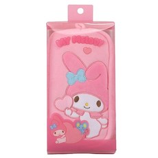 三麗鷗角色 柔軟絲絨刺繡鉛筆盒 絨毛收納包, 美樂蒂