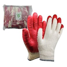 SJG SJG 半塗層棉質工作手套 雙手組, 混色, 30個