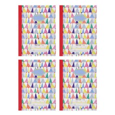 헬로우모리스 꼬깔 10칸 노트 초등1-2, 혼합색상, 4개