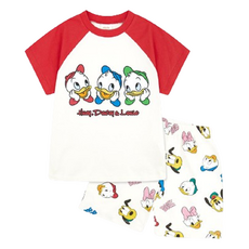 milkmilelolo 兒童透氣迪士尼休伊杜伊路易可愛活潑室內家居服套裝