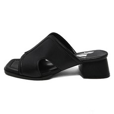 ninewest 女款羊皮穆勒鞋 4cm FHBSPNW302, 黑色, 230