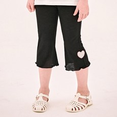 JELISPOON 女童款涼感愛心印花喇叭內搭褲
